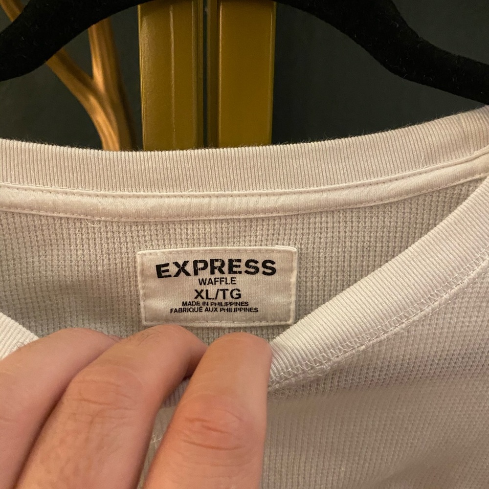 Express White Thermal Undershirt - image 1
